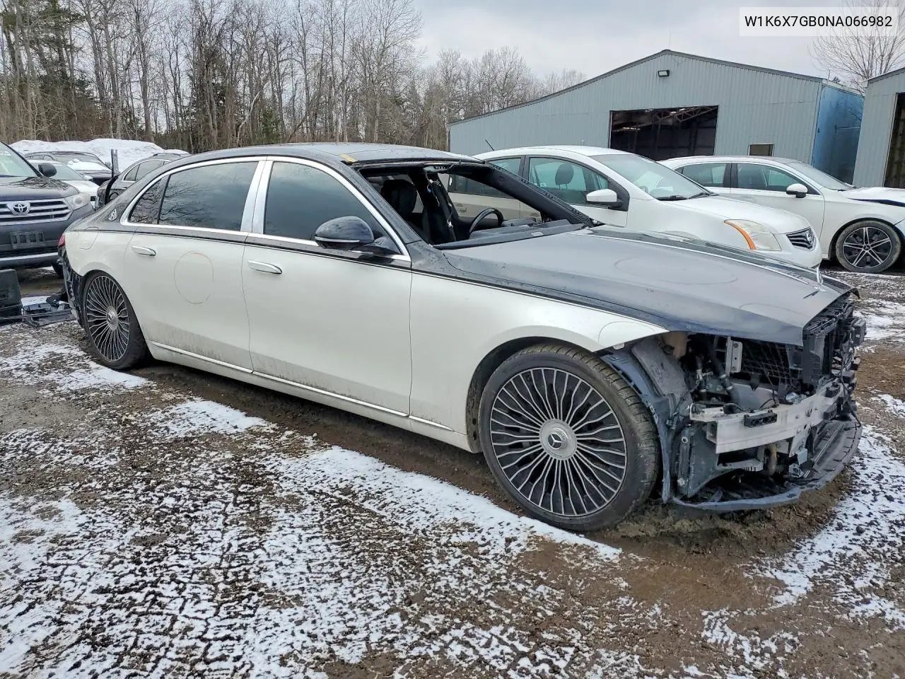 Auction sale of the 2022 Mercedes Benz S klasse , vin: W1K6X7GB0NA066982, lot number: 77374375