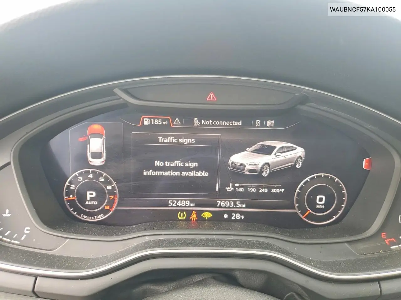 Auction sale of the 2019 Audi A5 , vin: WAUBNCF57KA100055, lot number: 76241795