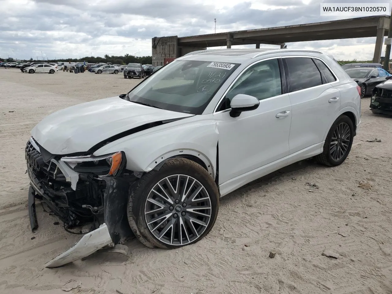 Auction sale of the 2022 Audi Q3 , vin: WA1AUCF38N1020570, lot number: 79535593