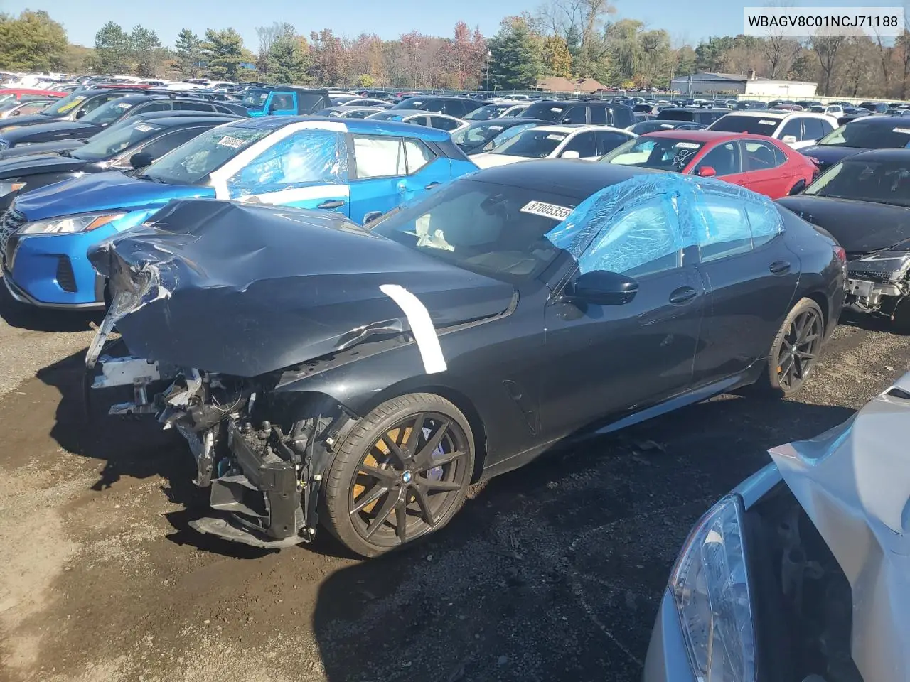 Auction sale of the 2022 BMW 8er , vin: WBAGV8C01NCJ71188, lot number: 87005355
