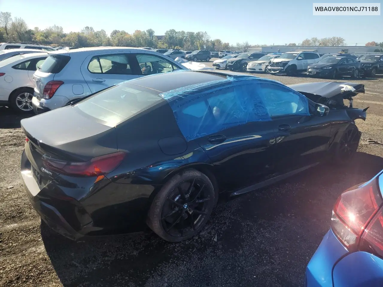 Auction sale of the 2022 BMW 8er , vin: WBAGV8C01NCJ71188, lot number: 87005355