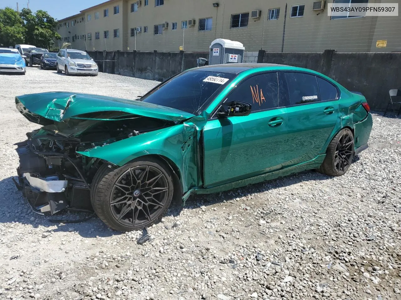 Auction sale of the 2023 BMW M3 , vin: WBS43AY09PFN59307, lot number: 49592714