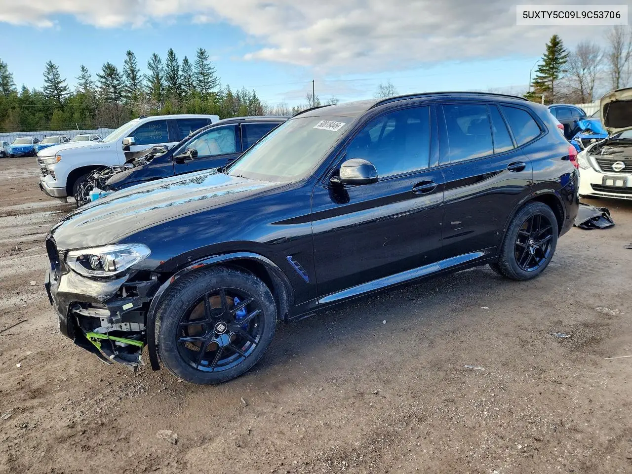 Auction sale of the 2020 BMW X3 , vin: 5UXTY5C09L9C53706, lot number: 50018446