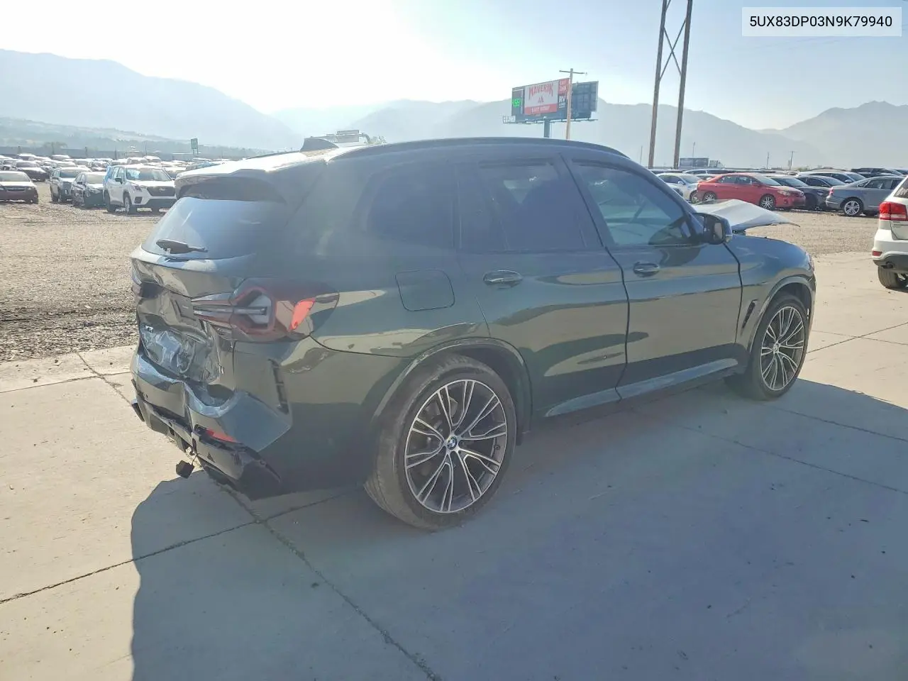 Auction sale of the 2022 BMW X3 M , vin: 5UX83DP03N9K79940, lot number: 58316156
