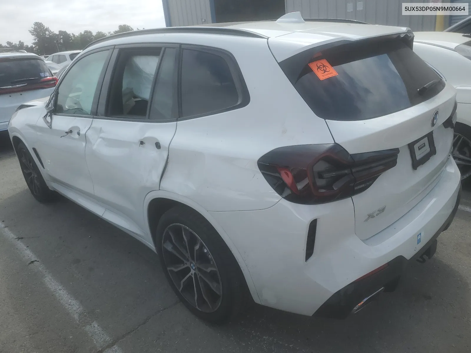 Auction sale of the 2022 BMW X3 , vin: 5UX53DP05N9M00664, lot number: 65222354