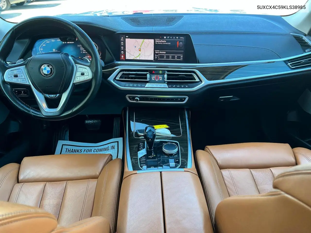 Auction sale of the 2019 BMW X7 , vin: 5UXCX4C59KLS38985, lot number: 57222216