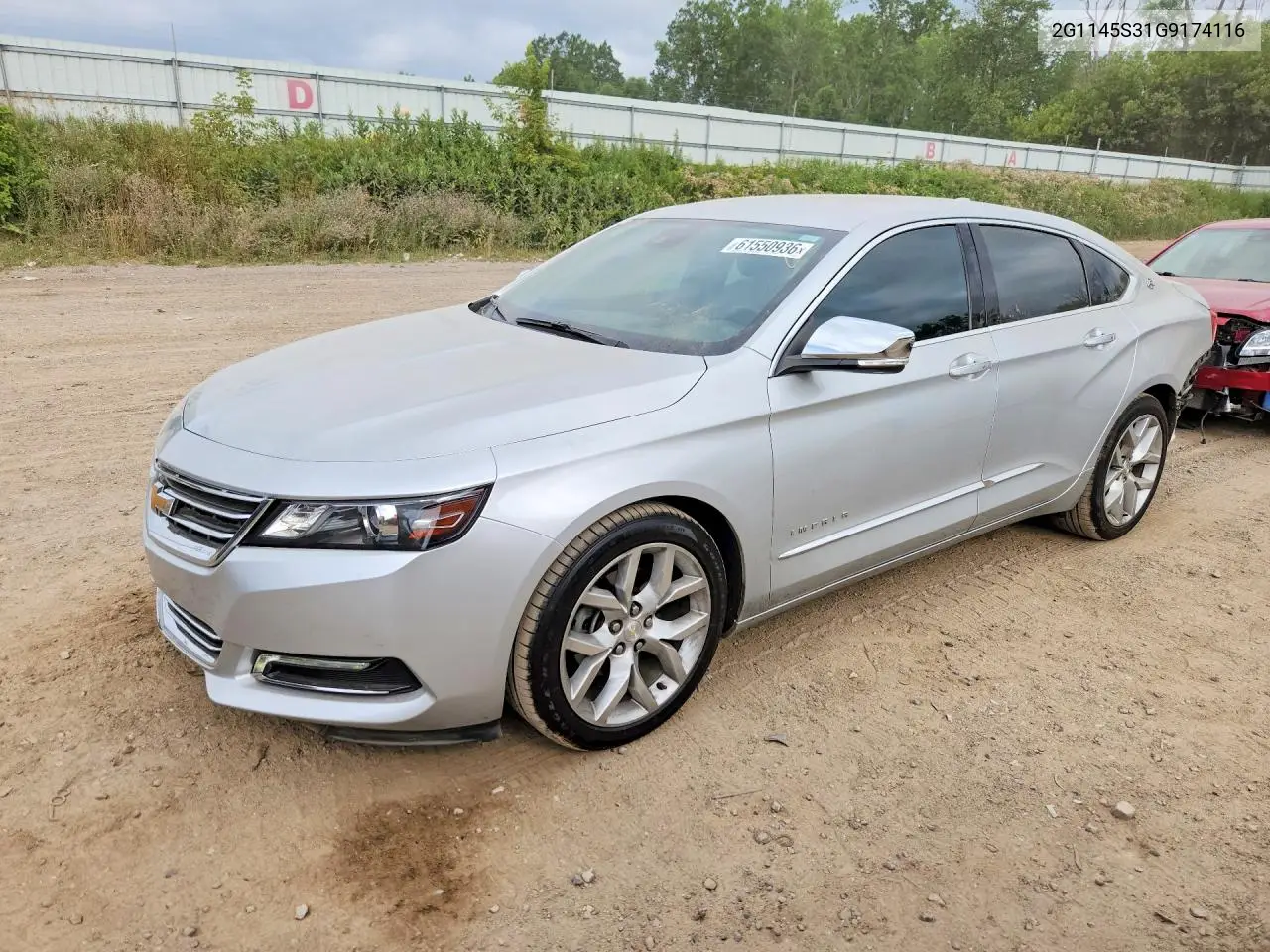 Auction sale of the 2016 Chevrolet Impala , vin: 2G1145S31G9174116, lot number: 61550936