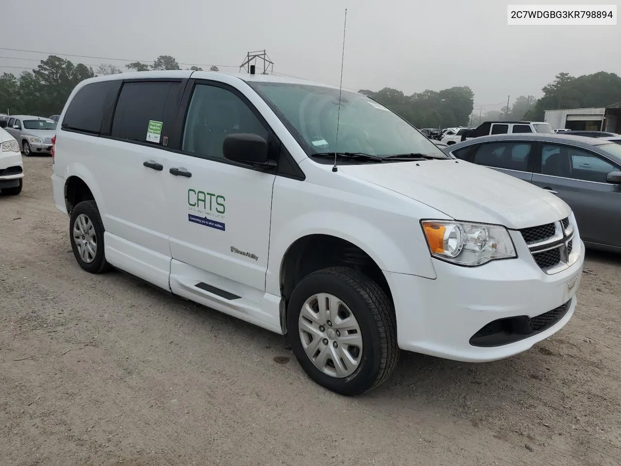 Auction sale of the 2019 Dodge Caravan , vin: 2C7WDGBG3KR798894, lot number: 51659764