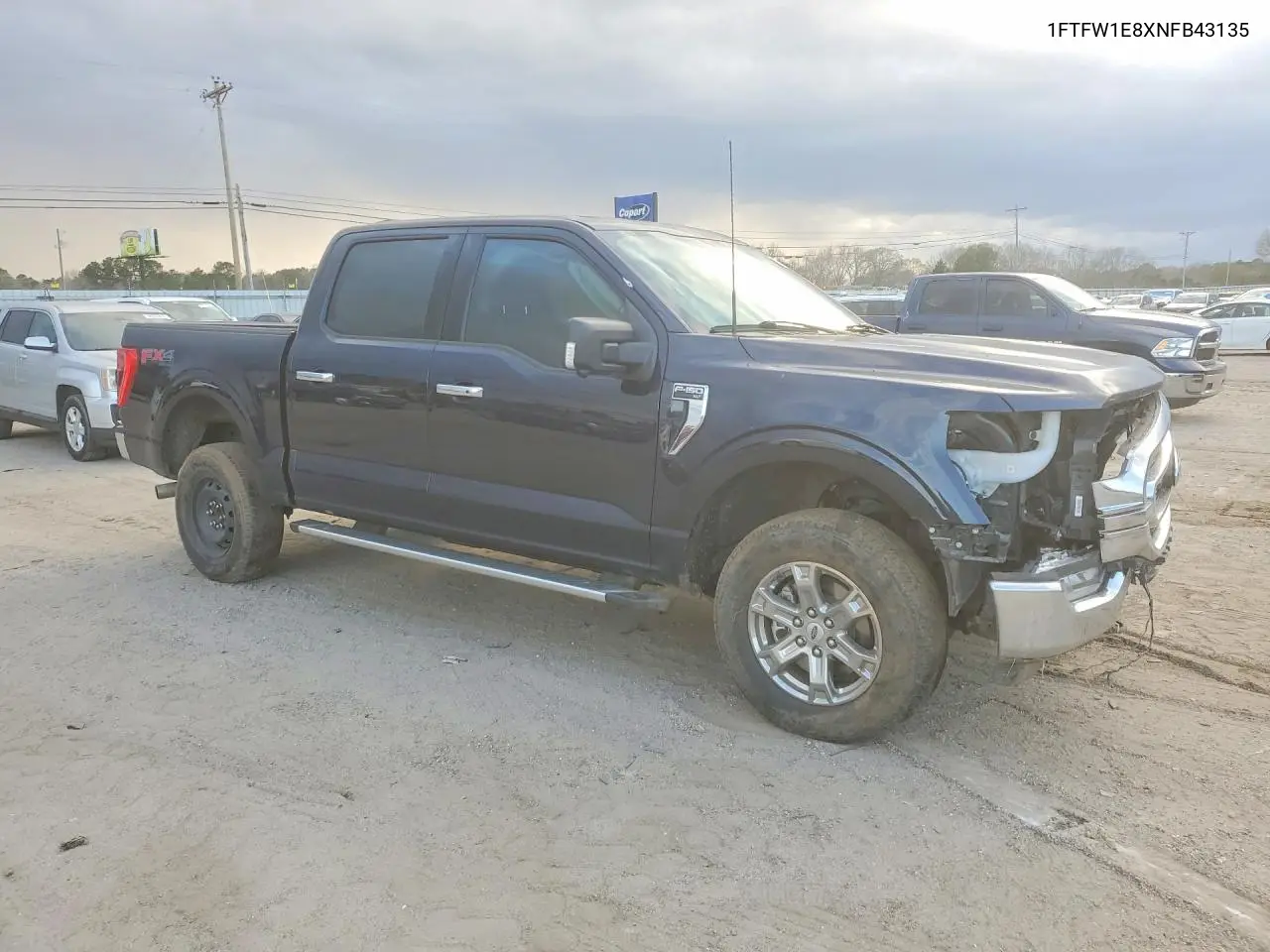 Auction sale of the 2022 Ford F 150 , vin: 1FTFW1E8XNFB43135, lot number: 53809196