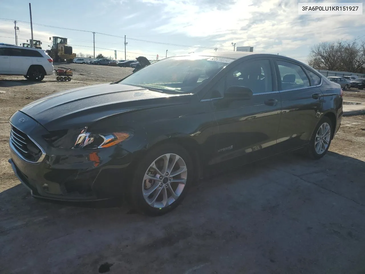 Auction sale of the 2019 Ford Fusion , vin: 3FA6P0LU1KR151927, lot number: 83528814