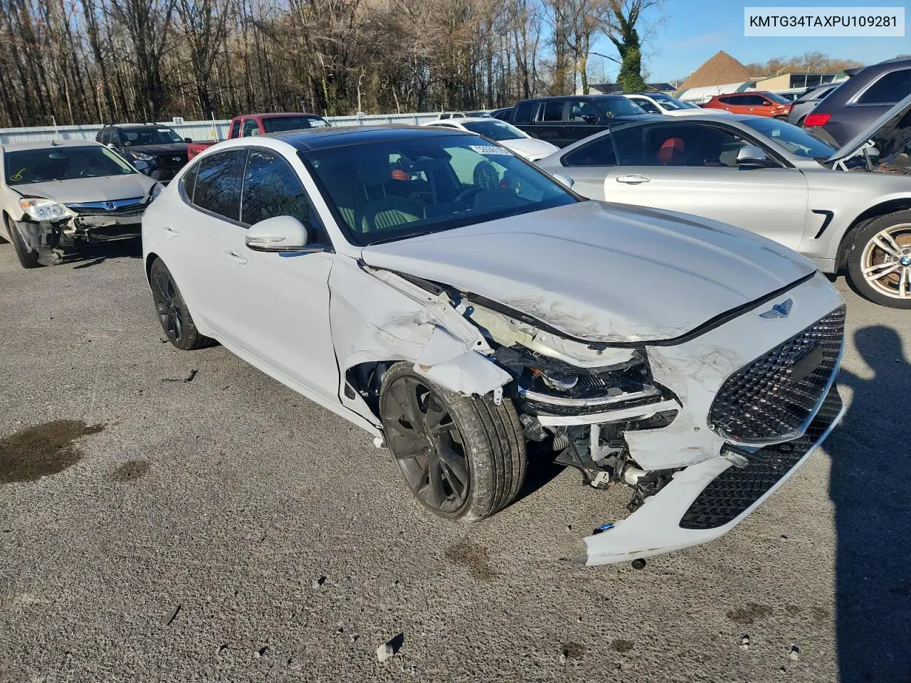 Auction sale of the 2023 Genesis G70 , vin: KMTG34TAXPU109281, lot number: 92636115
