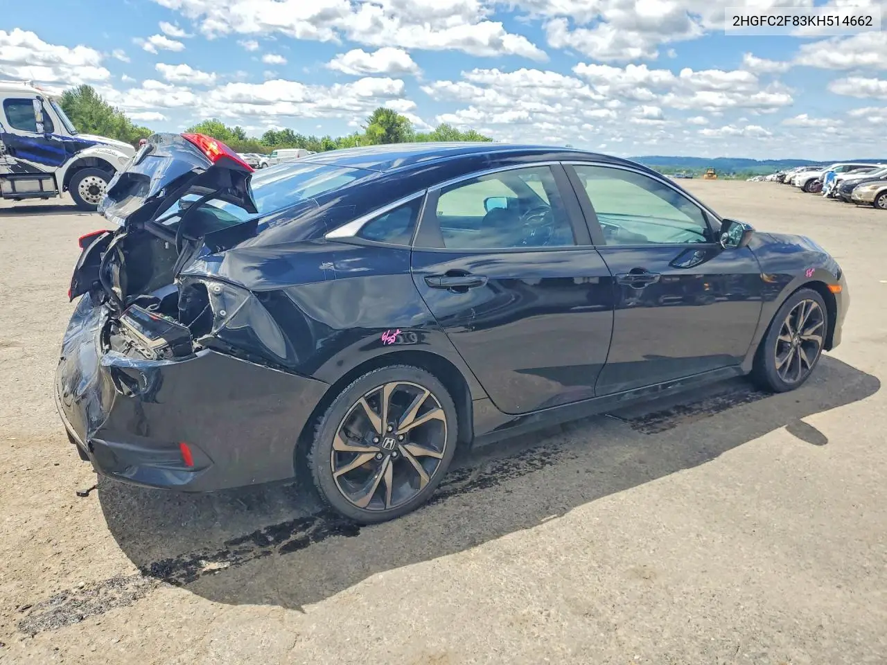 Auction sale of the 2019 Honda Civic , vin: 2HGFC2F83KH514662, lot number: 57201756