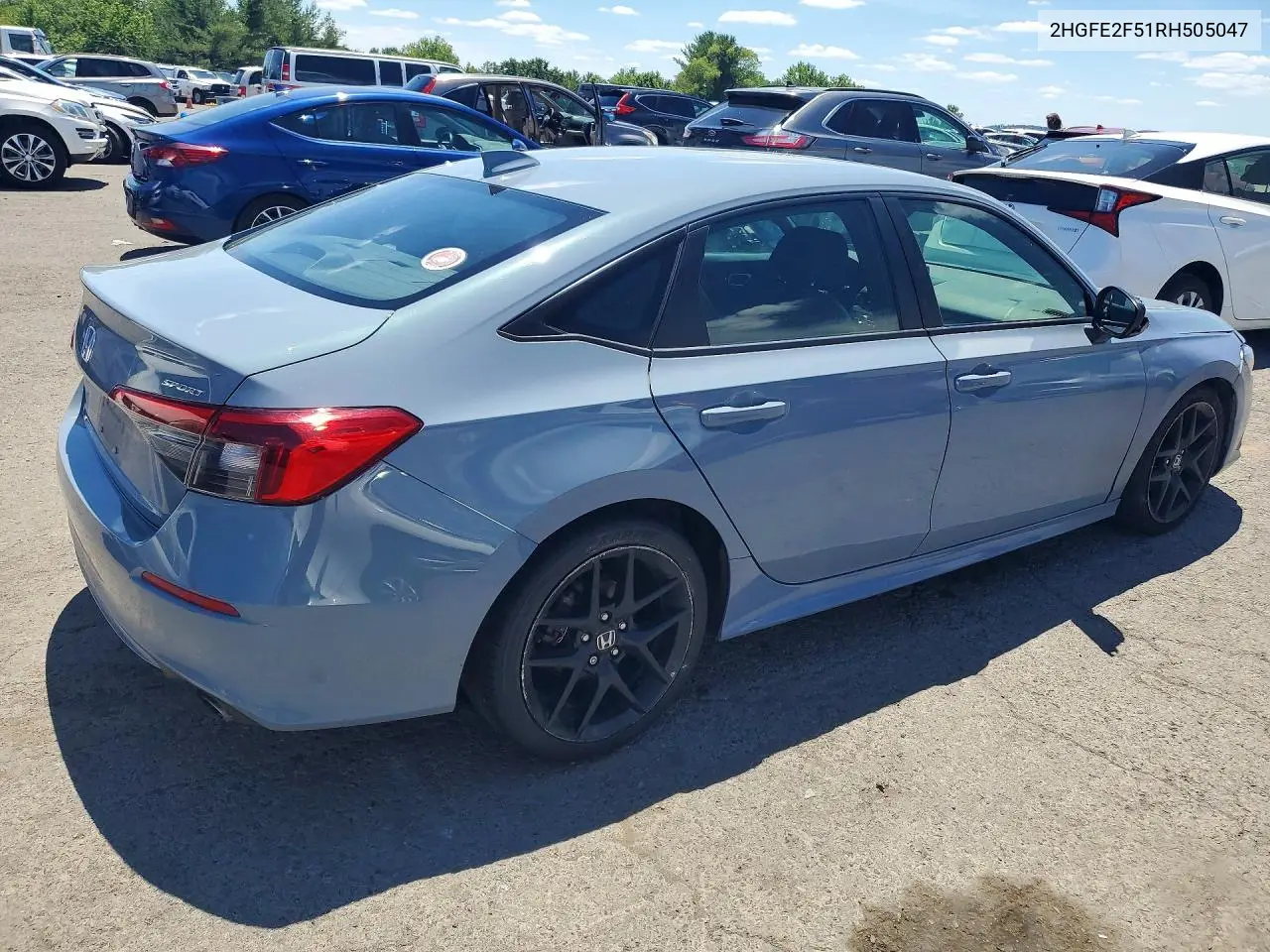 Auction sale of the 2024 Honda Civic , vin: 2HGFE2F51RH505047, lot number: 57338436