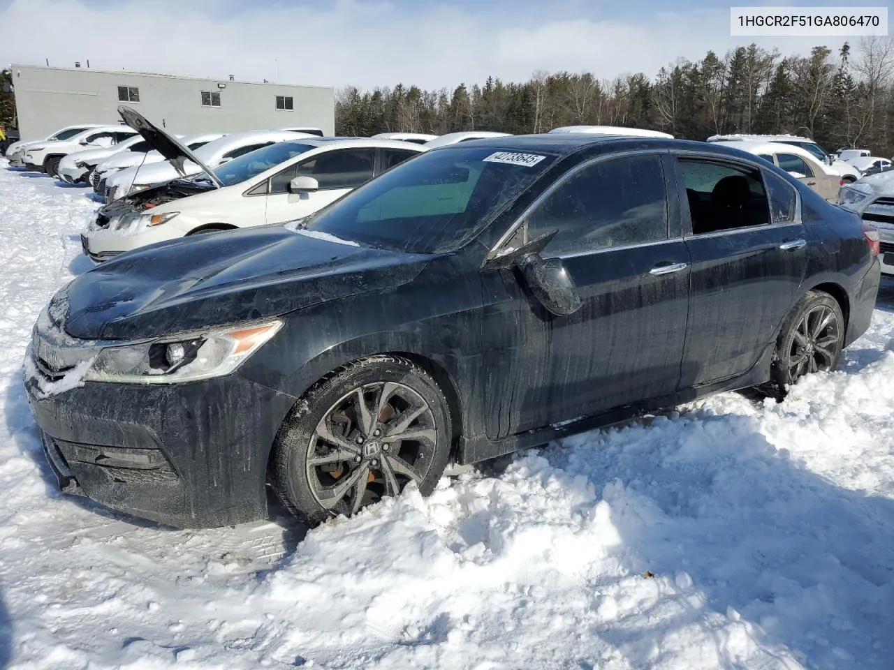 Auction sale of the 2016 Honda Accord , vin: 1HGCR2F51GA806470, lot number: 42733645