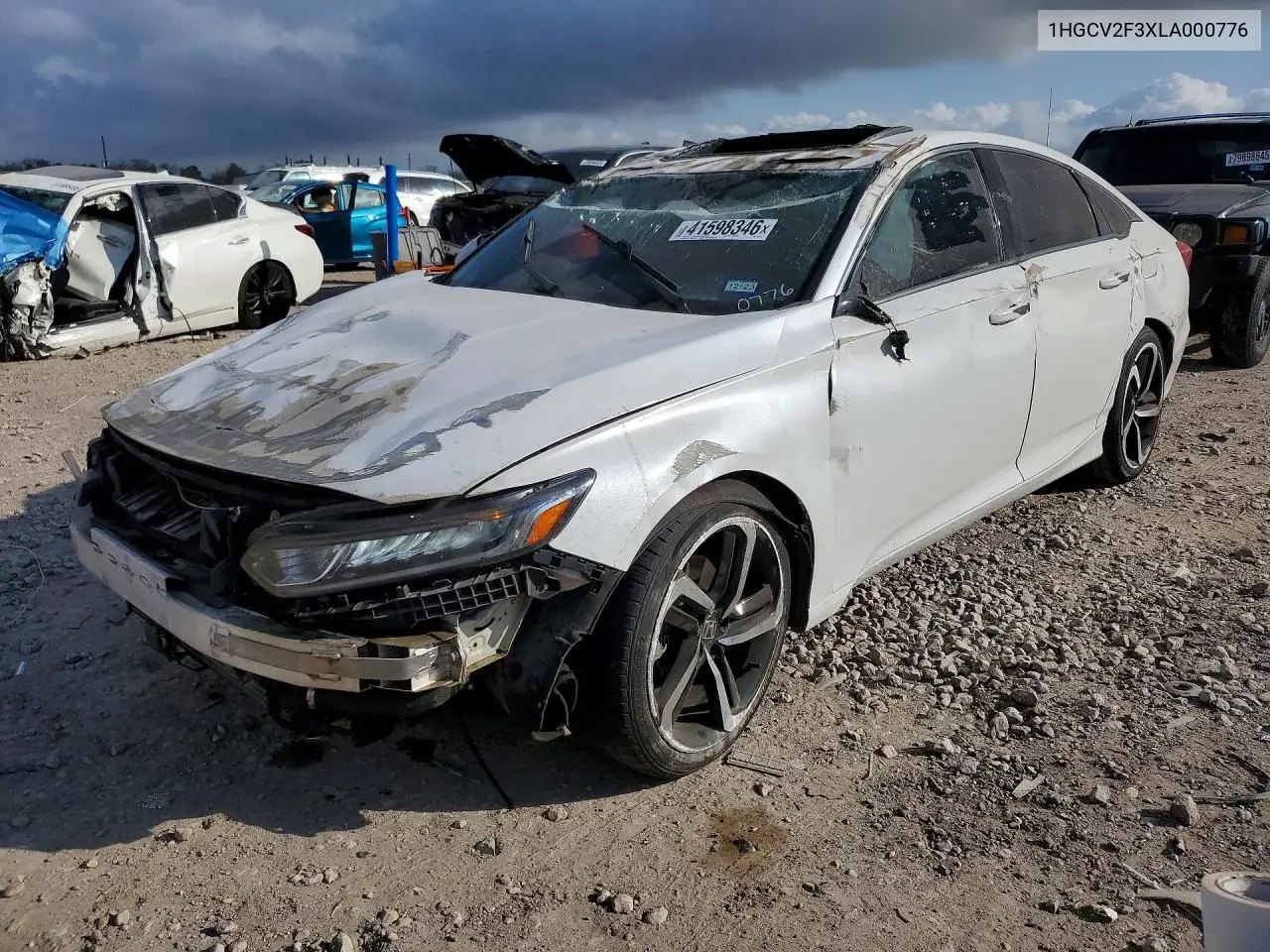 Auction sale of the 2020 Honda Accord , vin: 1HGCV2F3XLA000776, lot number: 41598346