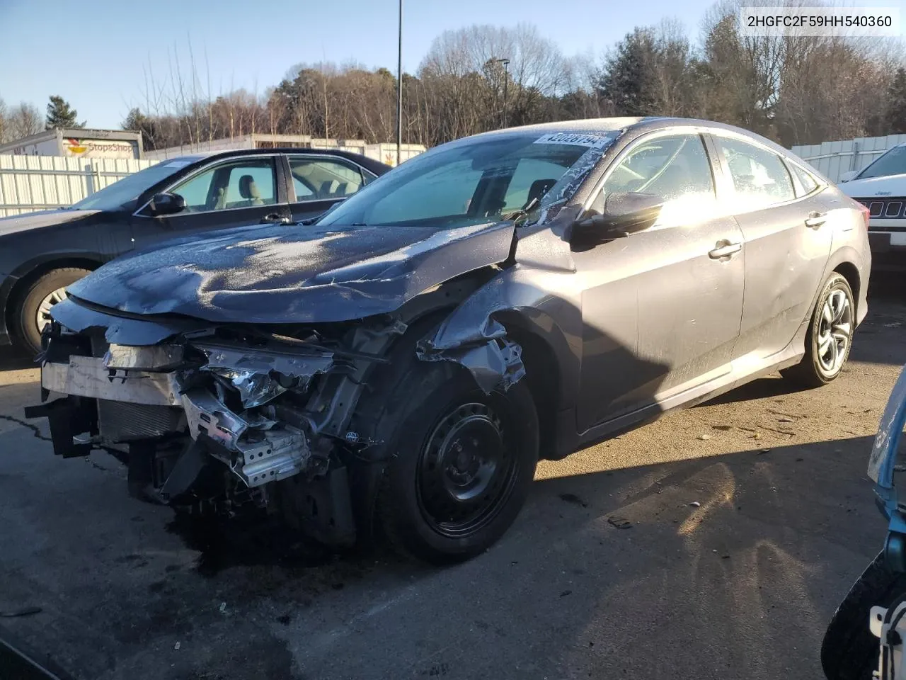 Auction sale of the 2017 Honda Civic , vin: 2HGFC2F59HH540360, lot number: 42028794