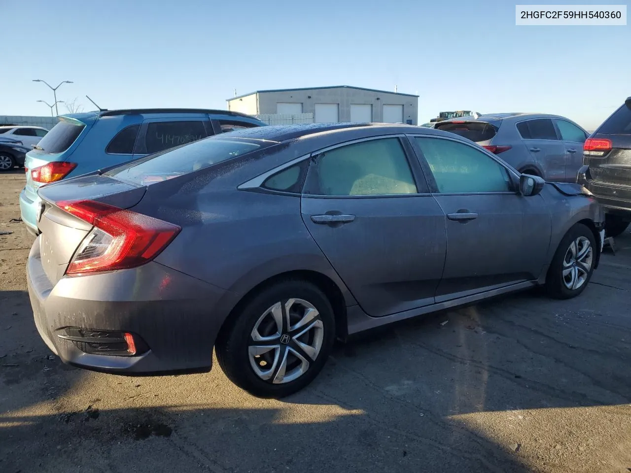 Auction sale of the 2017 Honda Civic , vin: 2HGFC2F59HH540360, lot number: 42028794