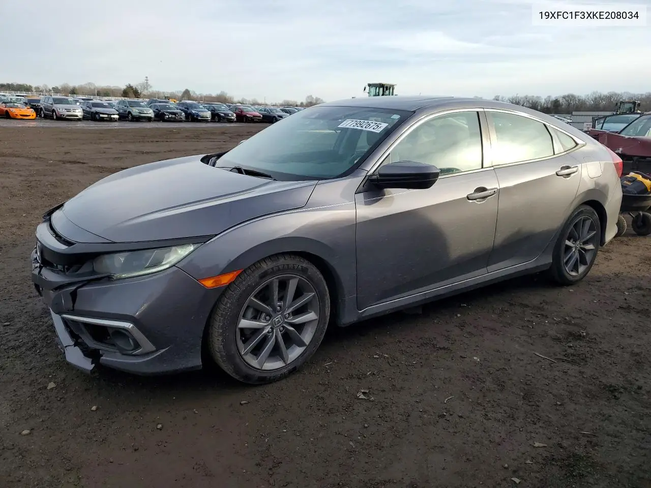 Auction sale of the 2019 Honda Civic , vin: 19XFC1F3XKE208034, lot number: 77992675