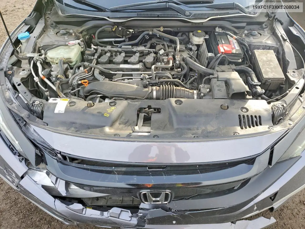 Auction sale of the 2019 Honda Civic , vin: 19XFC1F3XKE208034, lot number: 77992675