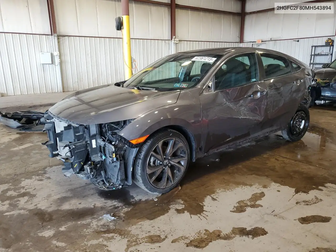 Auction sale of the 2021 Honda Civic , vin: 2HGFC2F80MH543894, lot number: 62361215
