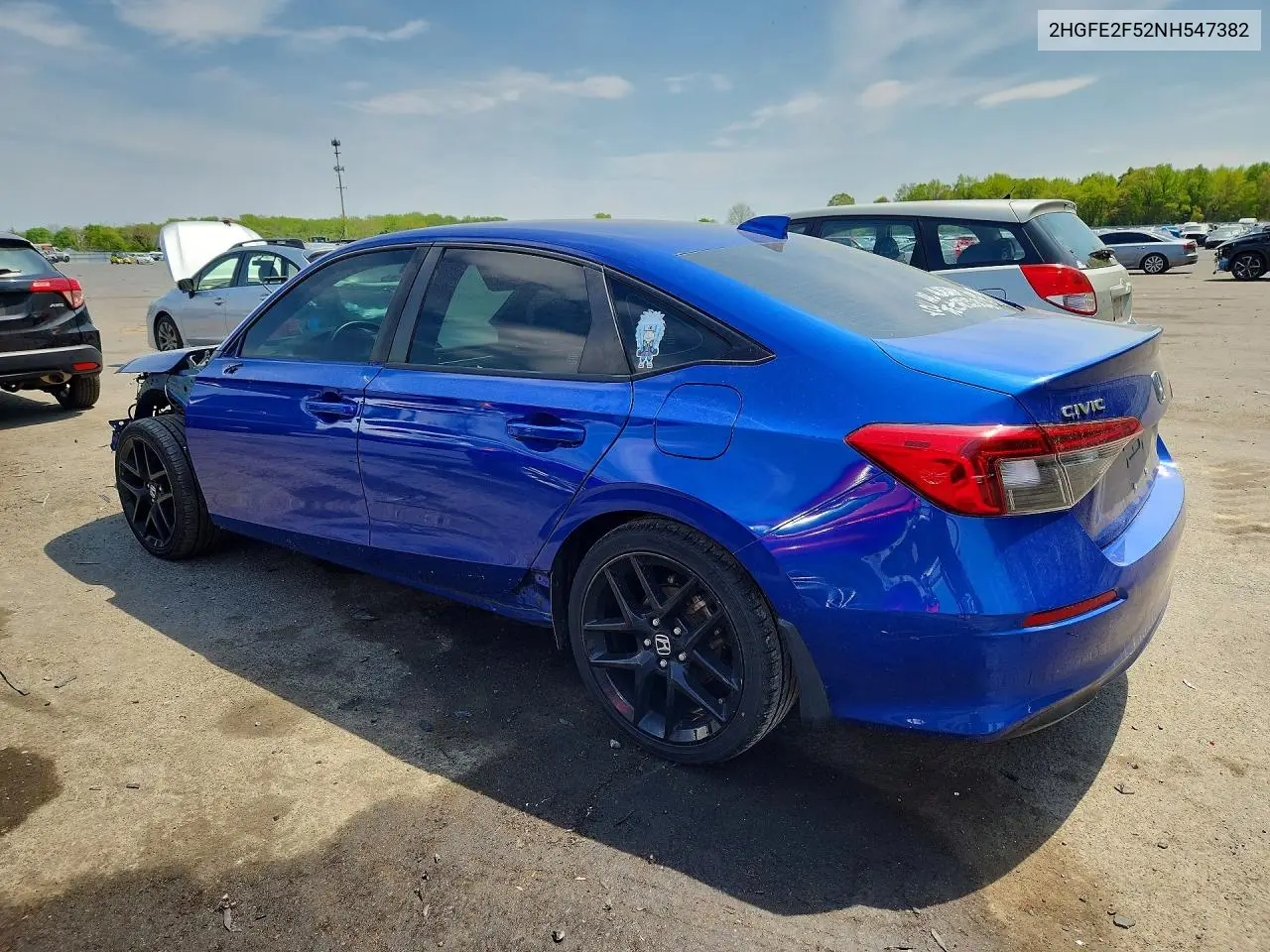 Auction sale of the 2022 Honda Civic , vin: 2HGFE2F52NH547382, lot number: 51077196