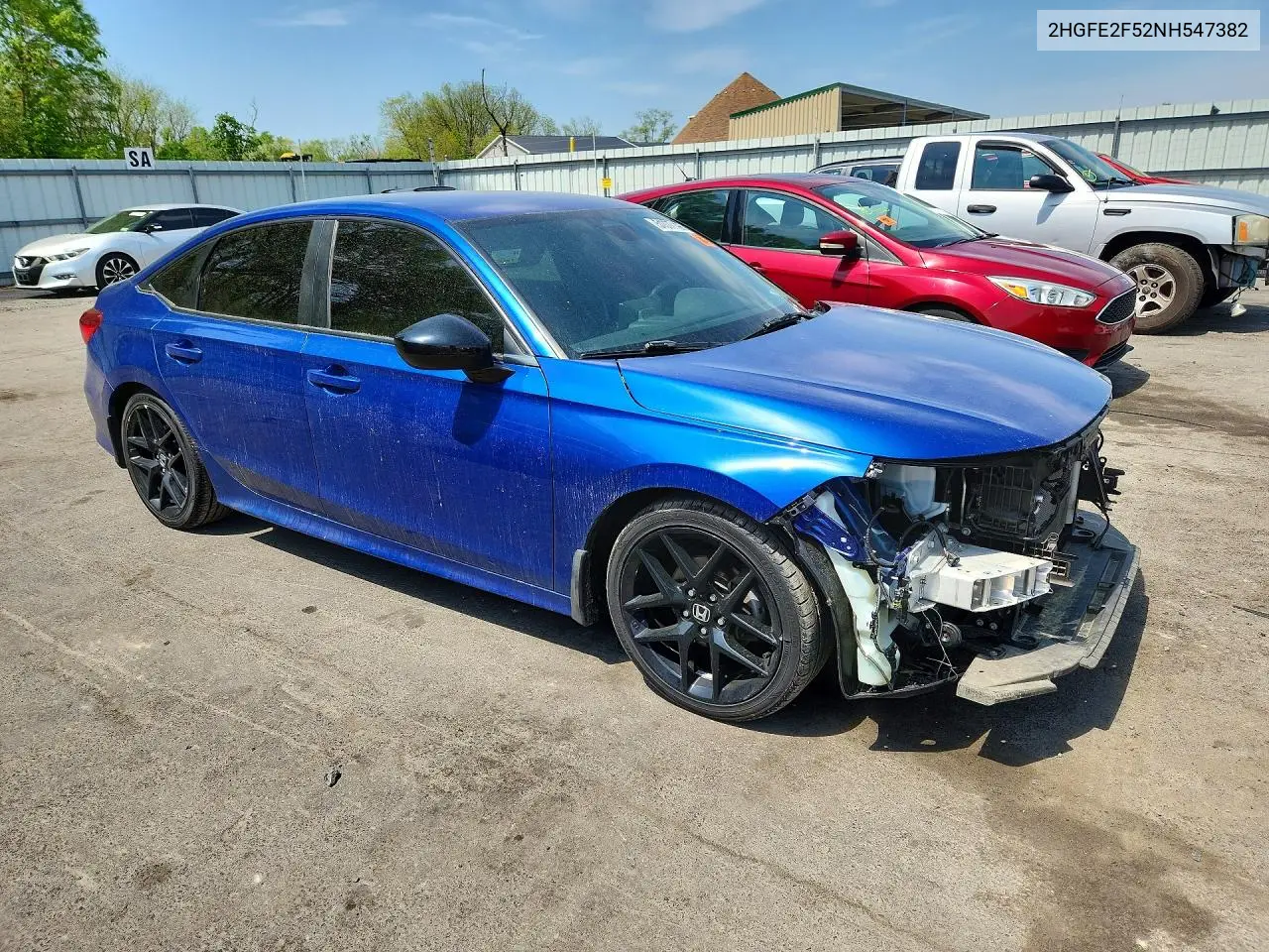 Auction sale of the 2022 Honda Civic , vin: 2HGFE2F52NH547382, lot number: 51077196