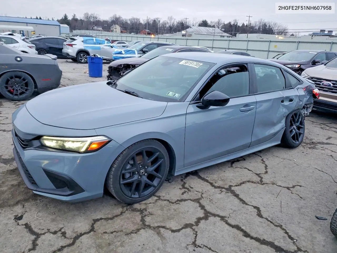 Auction sale of the 2022 Honda Civic , vin: 2HGFE2F51NH607958, lot number: 98191785