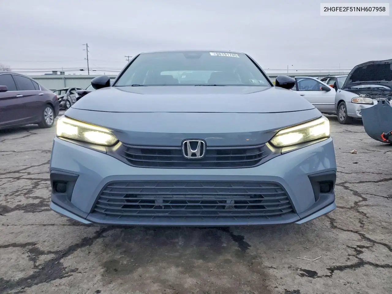 Auction sale of the 2022 Honda Civic , vin: 2HGFE2F51NH607958, lot number: 98191785