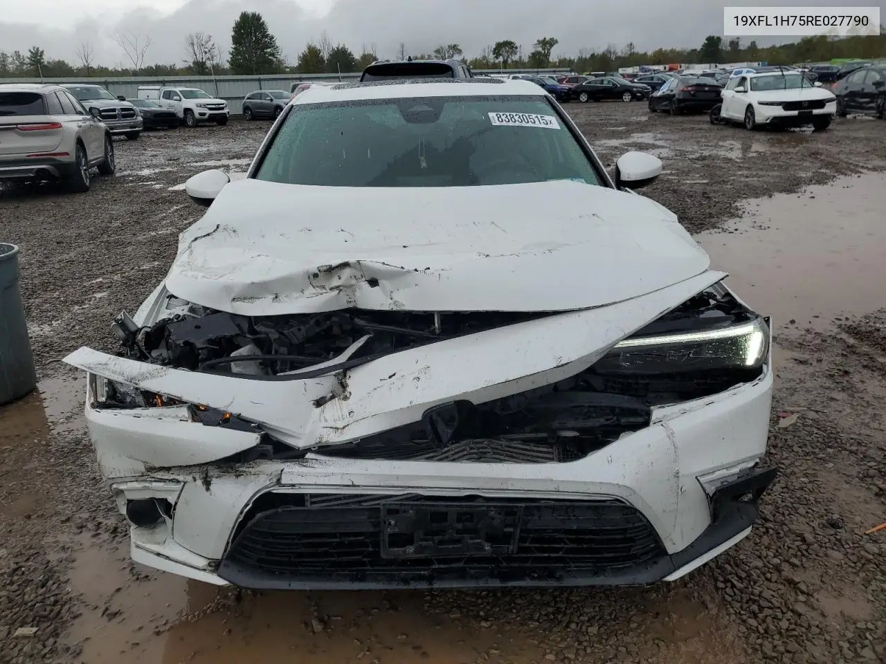Auction sale of the 2024 Honda Civic , vin: 19XFL1H75RE027790, lot number: 83830515