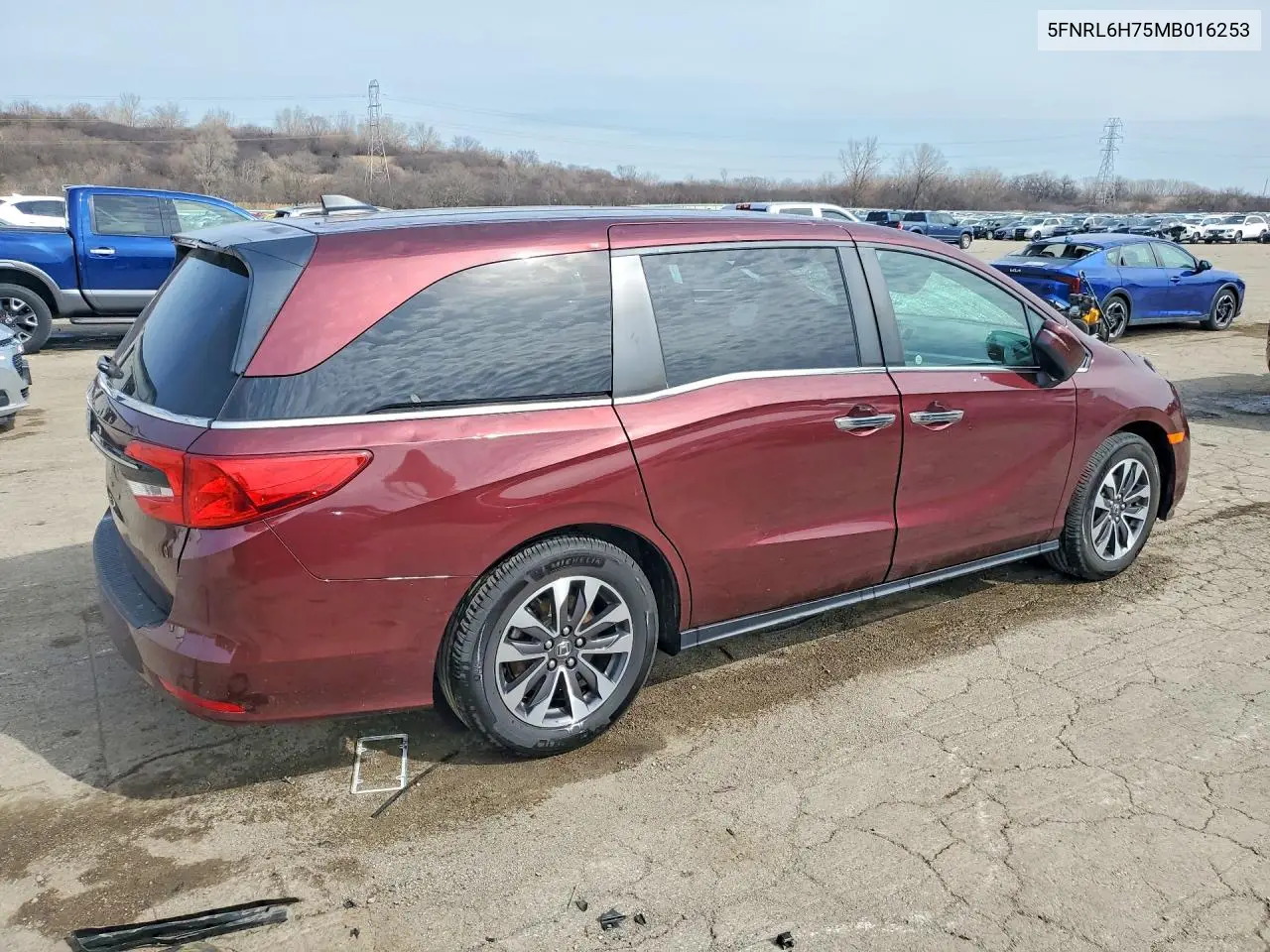 Auction sale of the 2021 Honda Odyssey , vin: 5FNRL6H75MB016253, lot number: 46905166