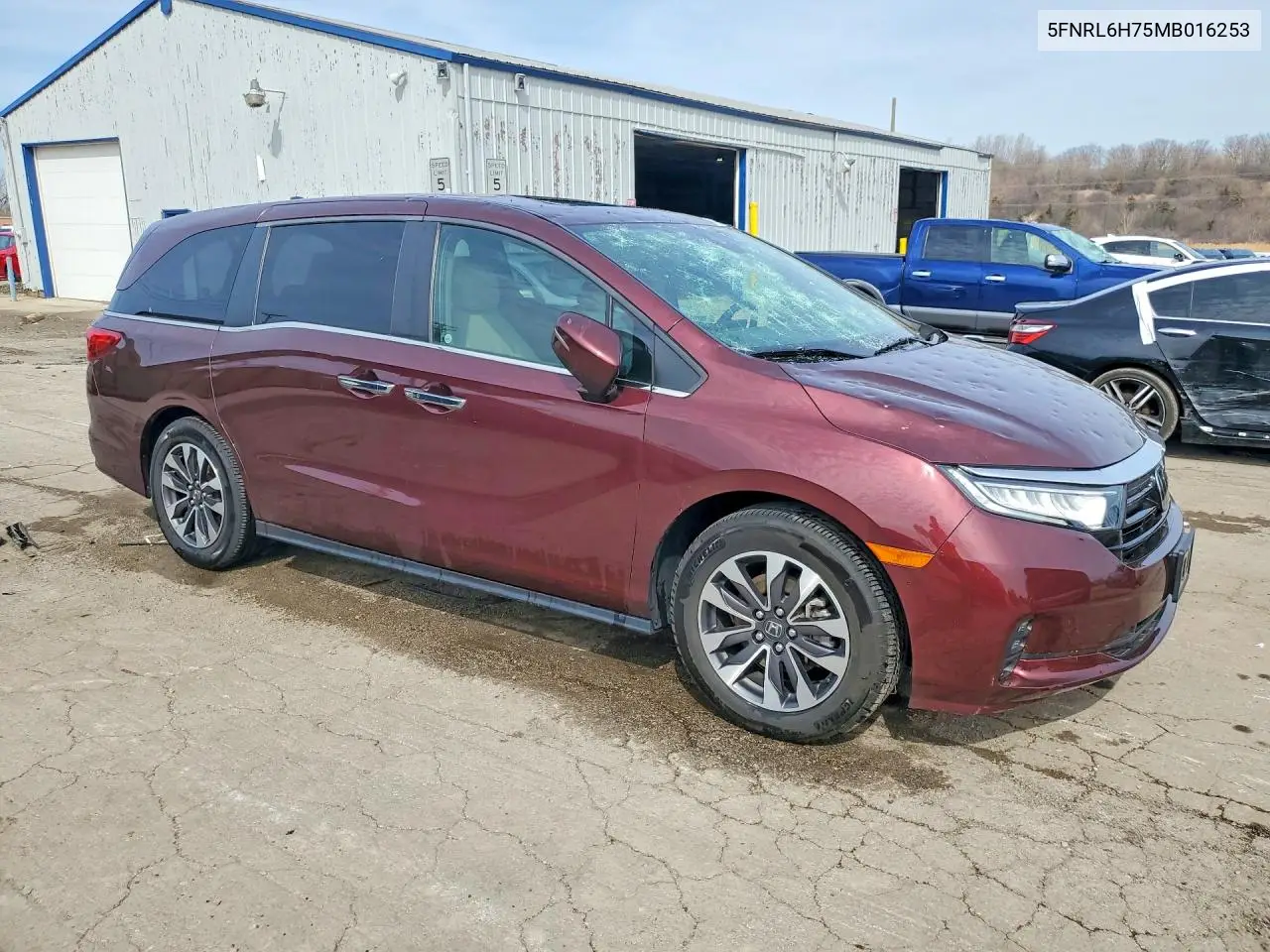 Auction sale of the 2021 Honda Odyssey , vin: 5FNRL6H75MB016253, lot number: 46905166