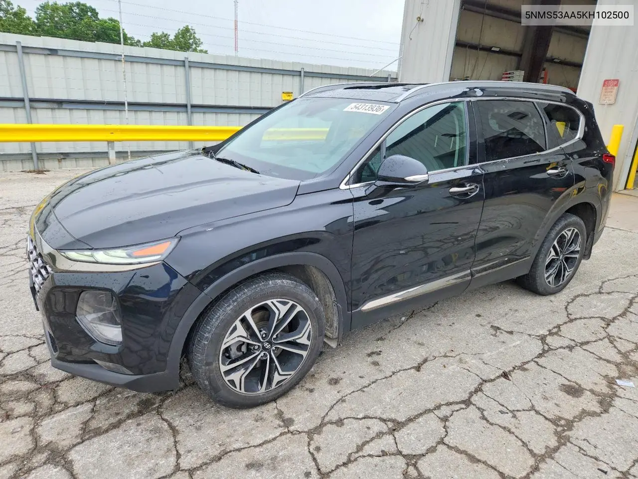 Auction sale of the 2019 Hyundai Santa Fe , vin: 5NMS53AA5KH102500, lot number: 54313936