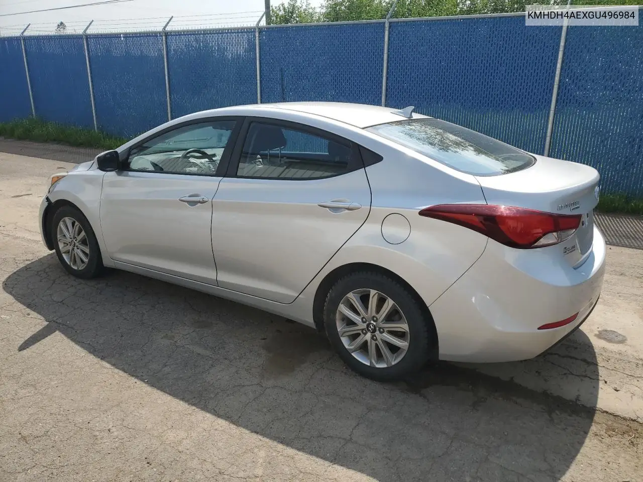 Auction sale of the 2016 Hyundai Elantra , vin: KMHDH4AEXGU496984, lot number: 60199845