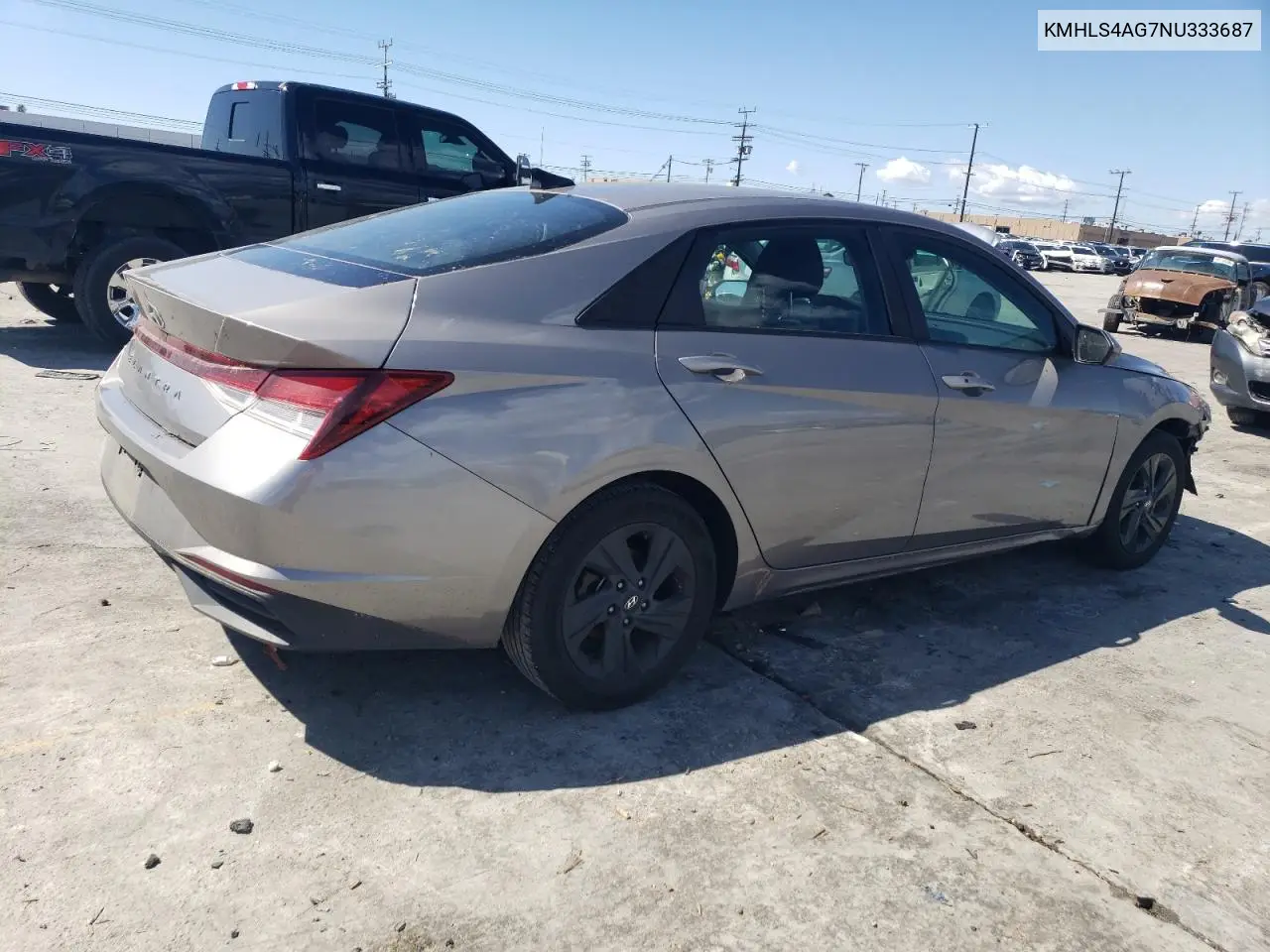 Auction sale of the 2022 Hyundai Elantra , vin: KMHLS4AG7NU333687, lot number: 47444005