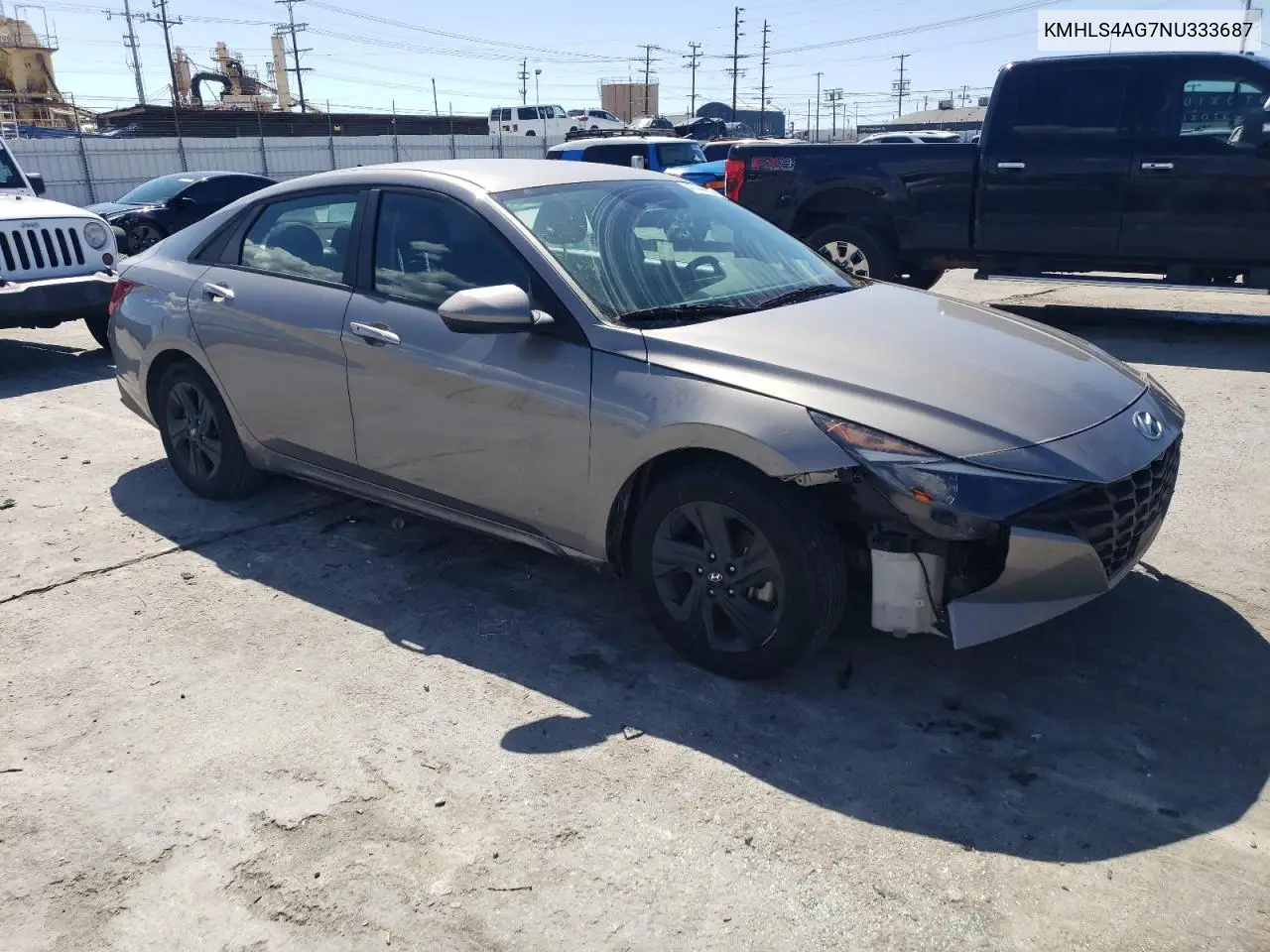 Auction sale of the 2022 Hyundai Elantra , vin: KMHLS4AG7NU333687, lot number: 47444005
