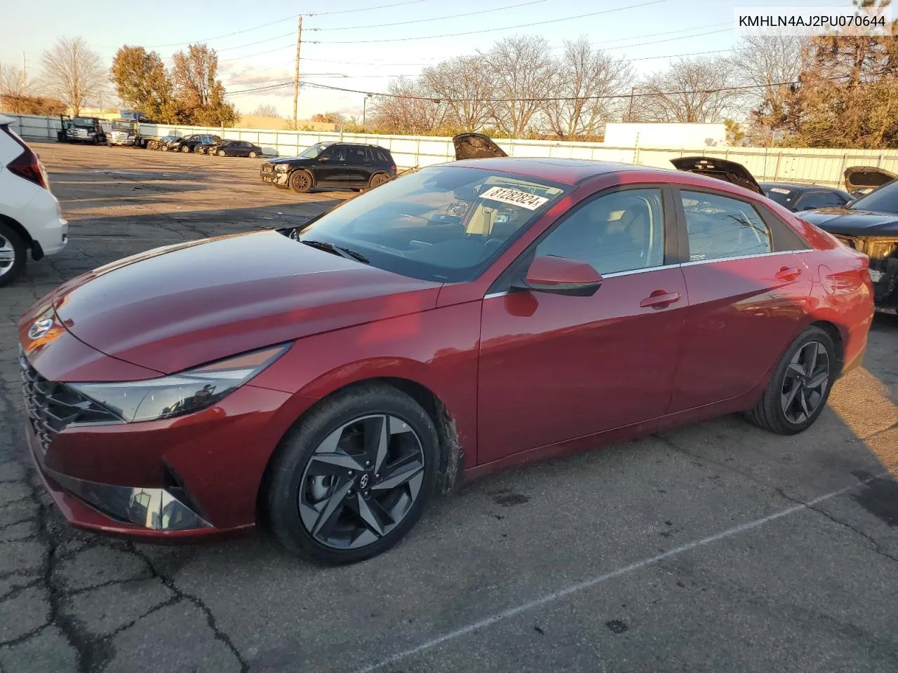 Auction sale of the 2023 Hyundai Elantra , vin: KMHLN4AJ2PU070644, lot number: 81282824