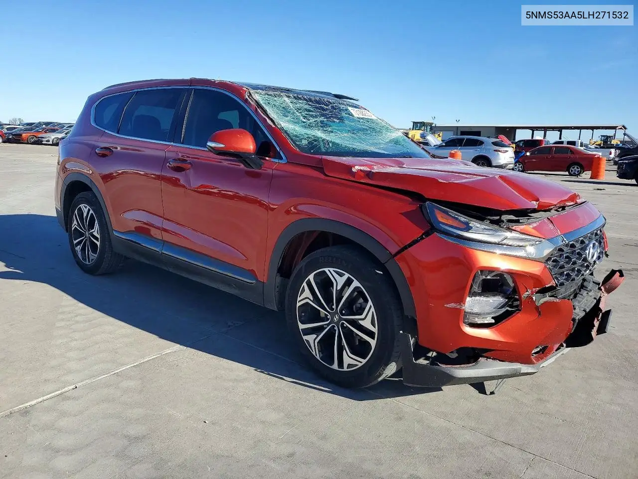 Auction sale of the 2020 Hyundai Santa Fe , vin: 5NMS53AA5LH271532, lot number: 73108235