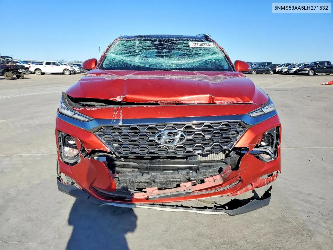 Auction sale of the 2020 Hyundai Santa Fe , vin: 5NMS53AA5LH271532, lot number: 73108235