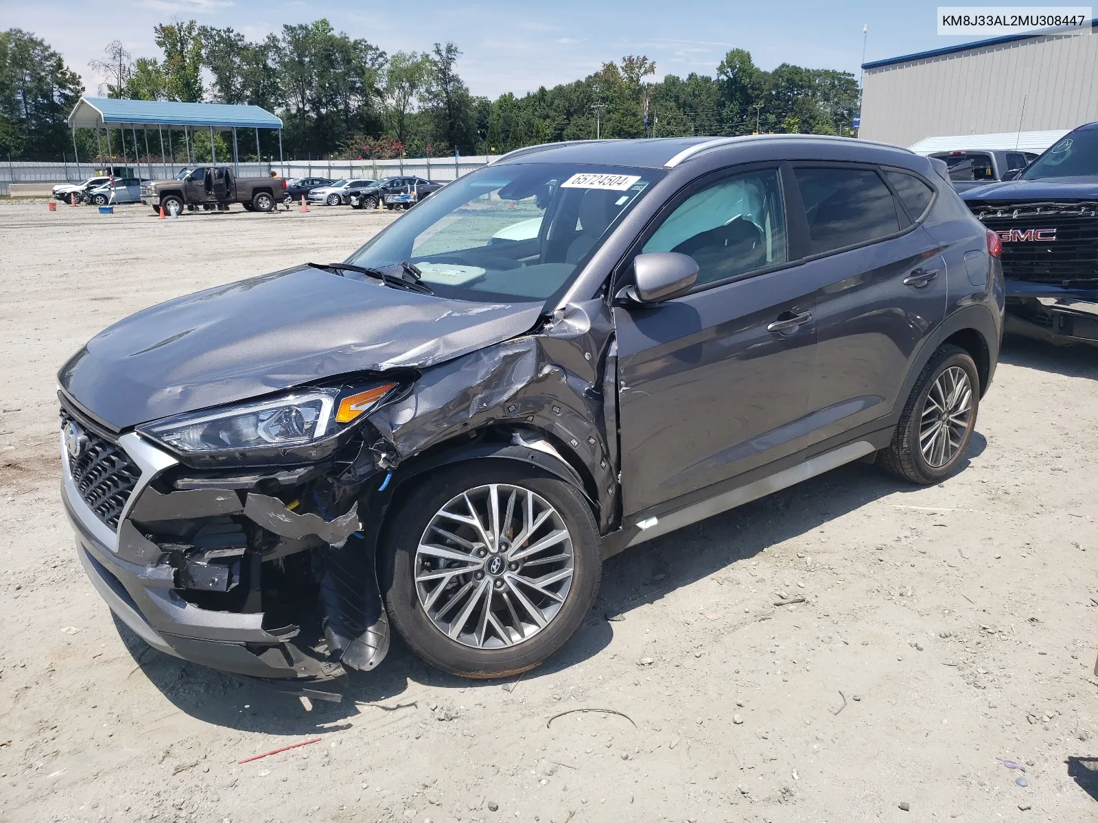Auction sale of the 2021 Hyundai Tucson , vin: KM8J33AL2MU308447, lot number: 65724504
