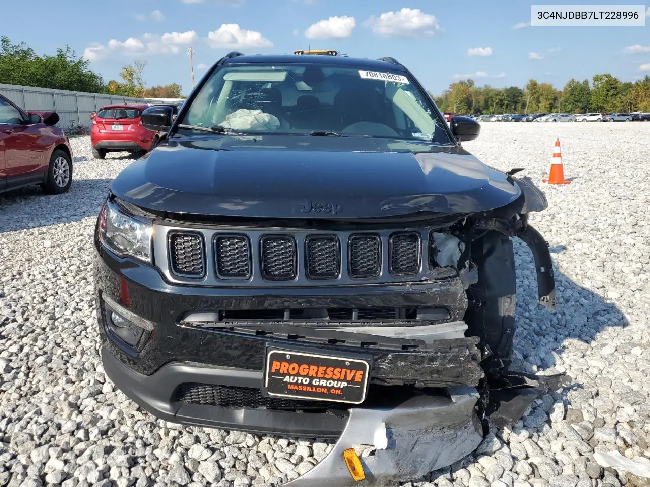 Auction sale of the 2020 Jeep Compass , vin: 3C4NJDBB7LT228996, lot number: 70818803