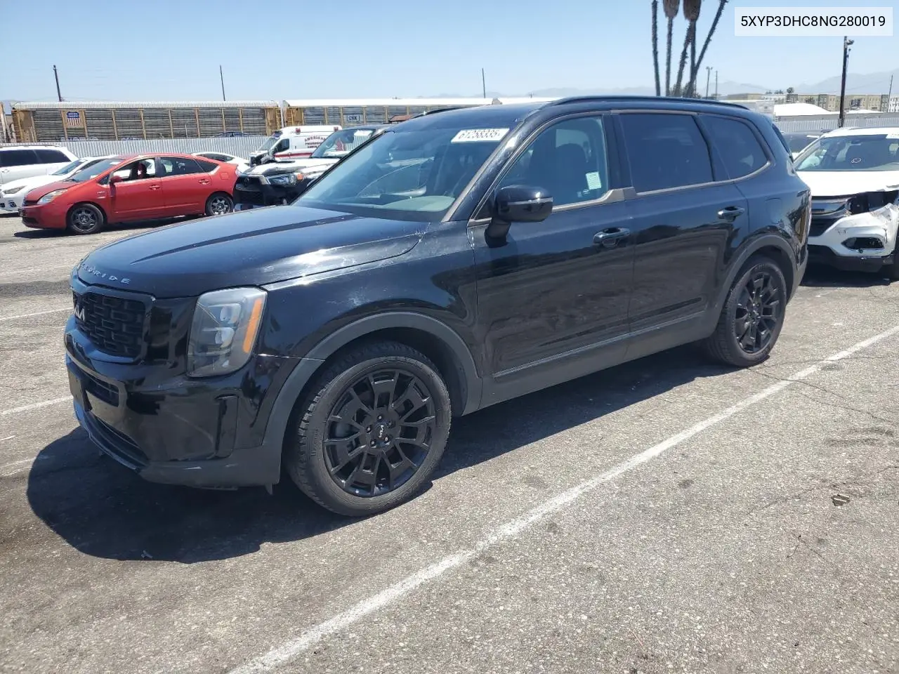 Auction sale of the 2022 Kia Telluride , vin: 5XYP3DHC8NG280019, lot number: 61258335