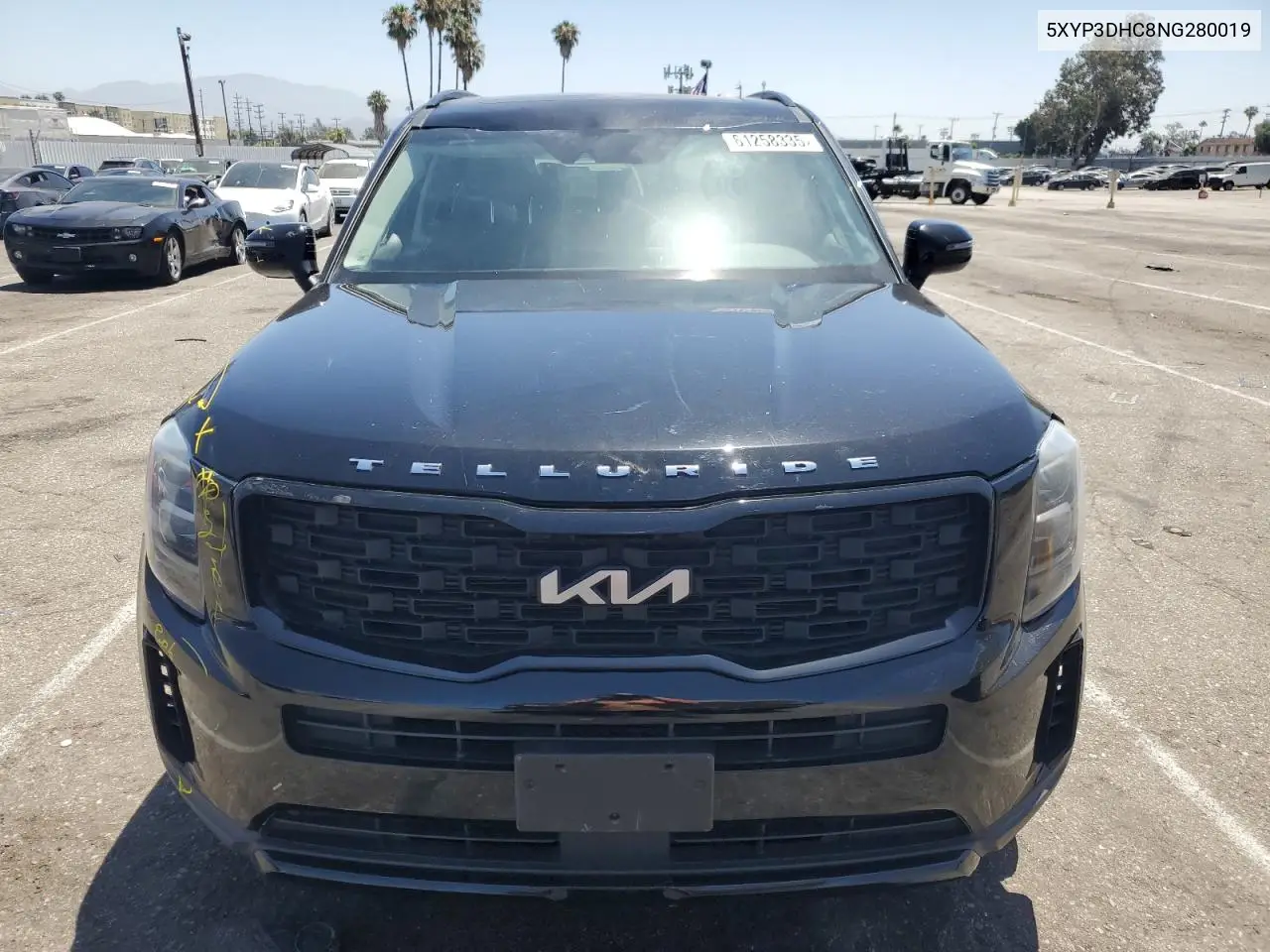 Auction sale of the 2022 Kia Telluride , vin: 5XYP3DHC8NG280019, lot number: 61258335