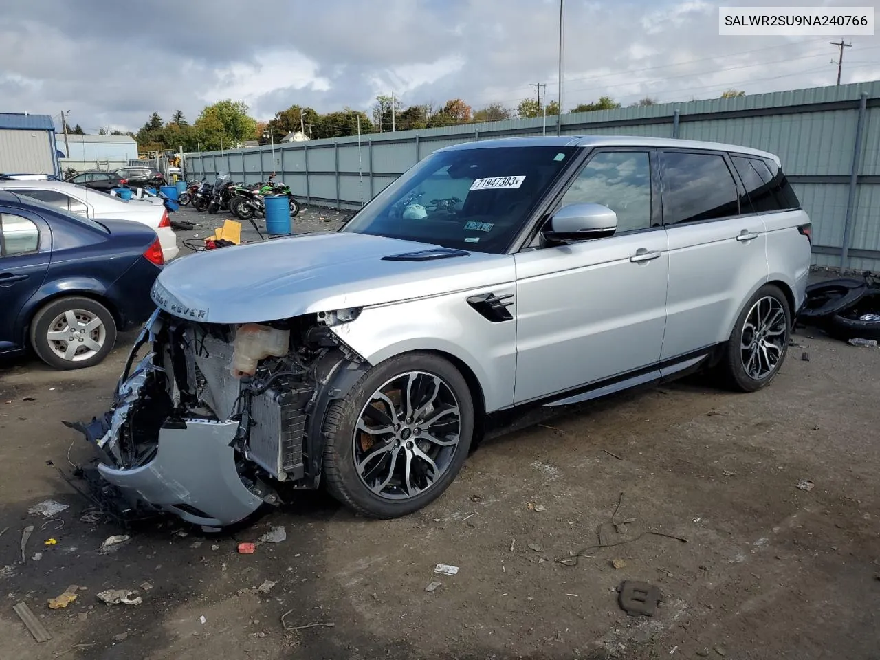 Auction sale of the 2022 Land Rover Range Rover , vin: SALWR2SU9NA240766, lot number: 71947383