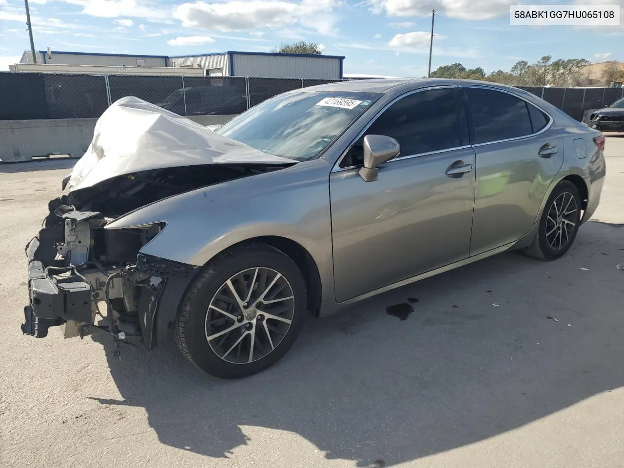 Auction sale of the 2017 Lexus ES , vin: 58ABK1GG7HU065108, lot number: 42169595