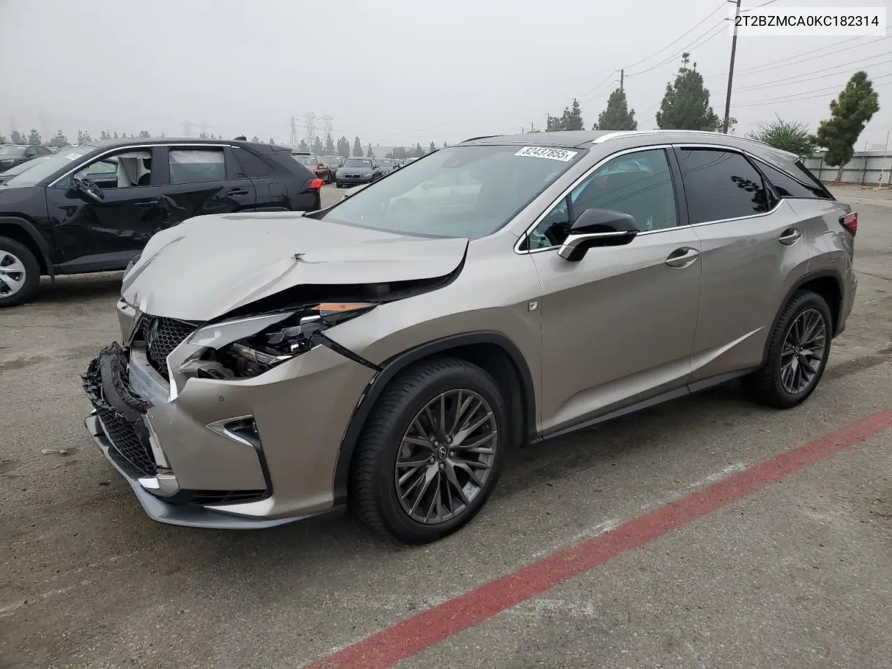 Auction sale of the 2019 Lexus RX , vin: 2T2BZMCA0KC182314, lot number: 82437855
