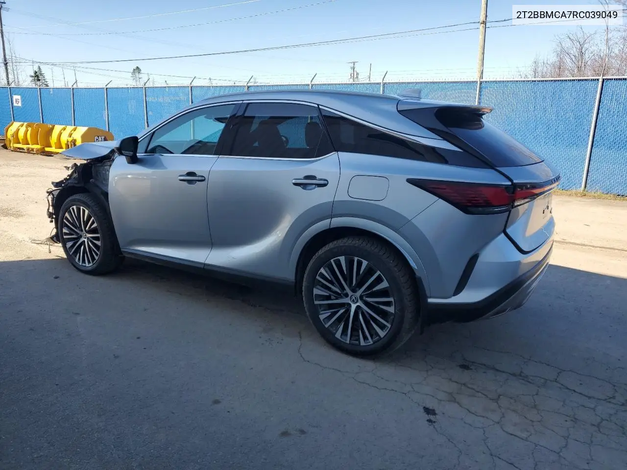 Auction sale of the 2024 Lexus RX , vin: 2T2BBMCA7RC039049, lot number: 55382485
