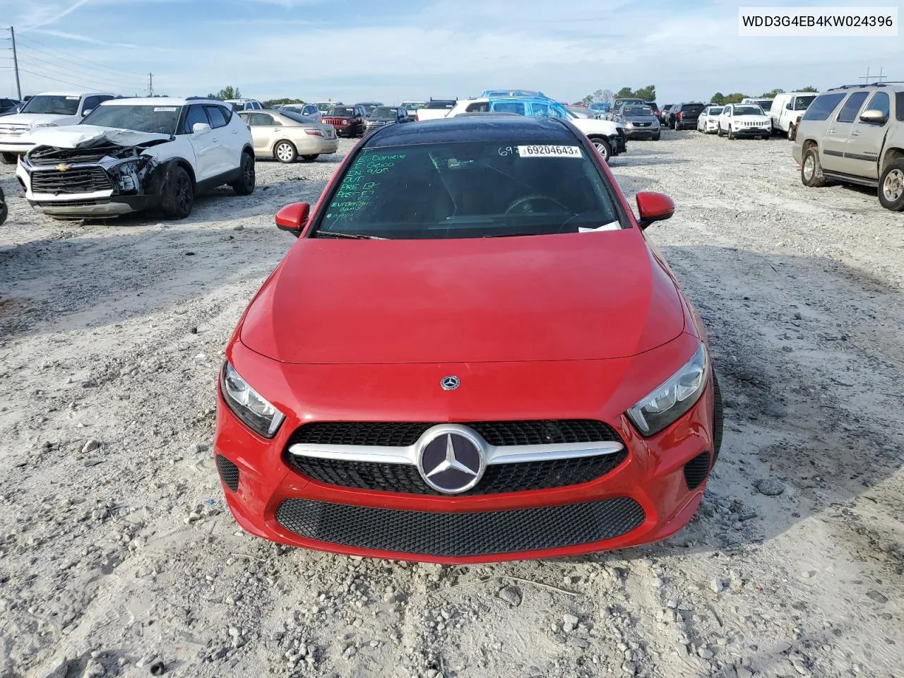 Auction sale of the 2019 Mercedes Benz A klasse , vin: WDD3G4EB4KW024396, lot number: 69204643