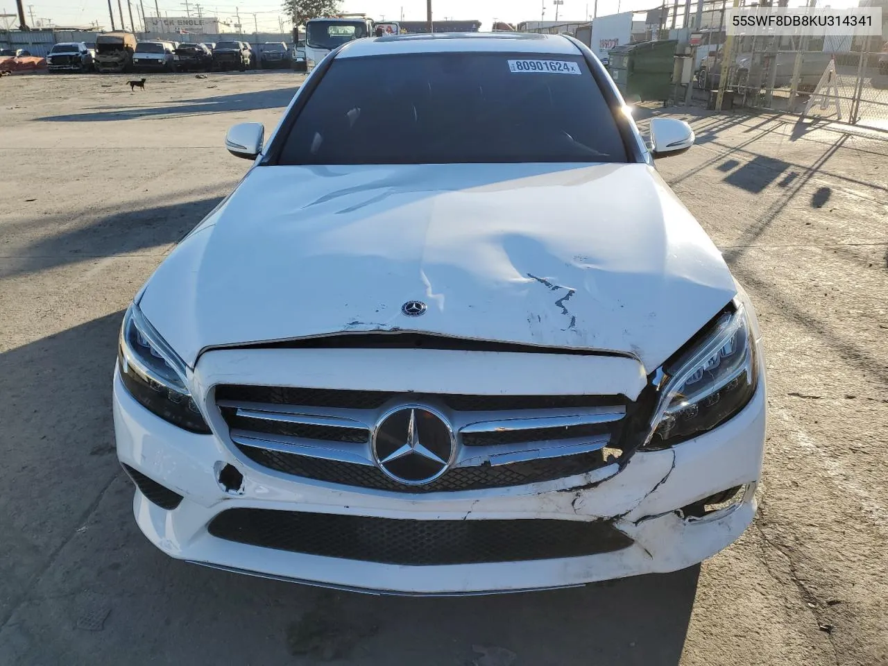 Auction sale of the 2019 Mercedes Benz C klasse , vin: 55SWF8DB8KU314341, lot number: 80901624
