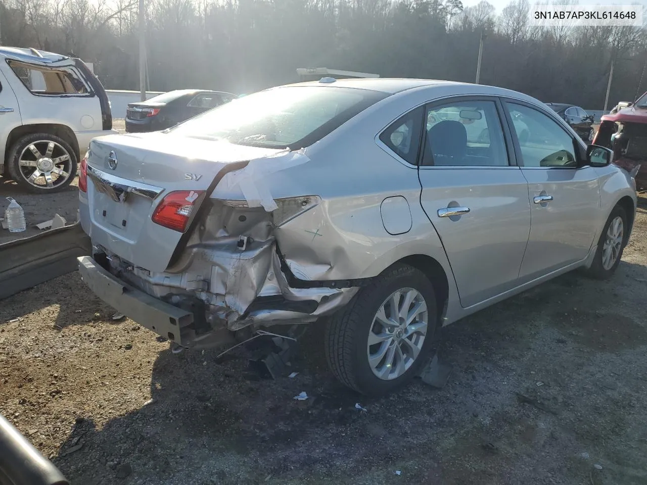 Auction sale of the 2019 Nissan Sentra , vin: 3N1AB7AP3KL614648, lot number: 43782424
