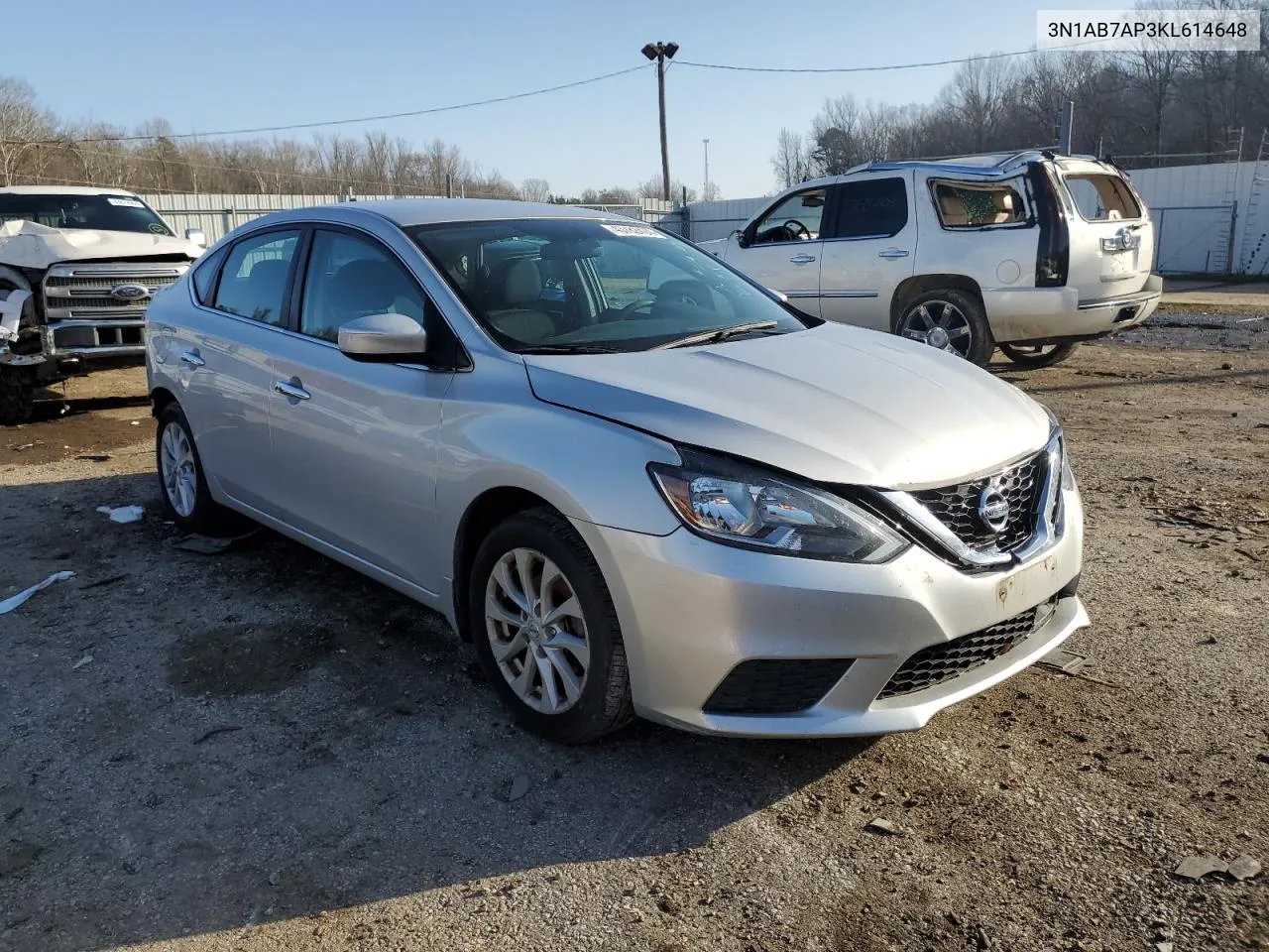 Auction sale of the 2019 Nissan Sentra , vin: 3N1AB7AP3KL614648, lot number: 43782424